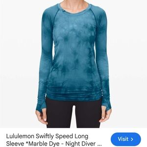 lululemon swiftly speed long sleeve Top *marble dye
